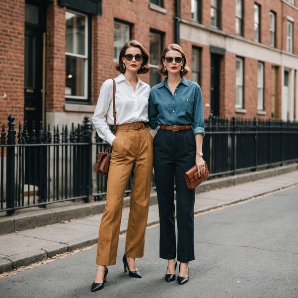 Comment porter des pantalons à taille haute pour un look vintage?